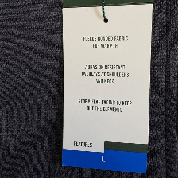 Orvis Men's Full Zip Bonded Mesh Jacket, Phantom Black/Dark Gray, Large, NWT - Picture 9 of 16